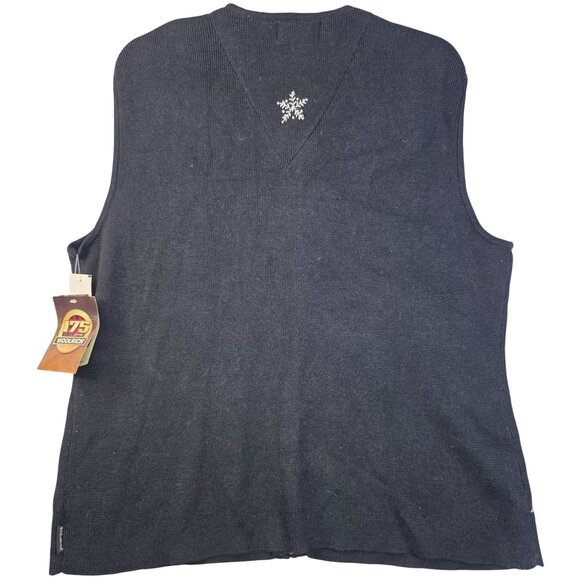 Woolrich XL Snowman Holiday Sweater Vest Embroidered Winter Frosty New Womens - Picture 4 of 11